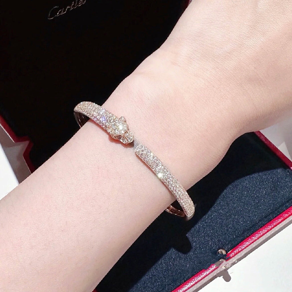 [Stars Jewelry]PANTHERE FULL DIAMOND OPEN BRACELET