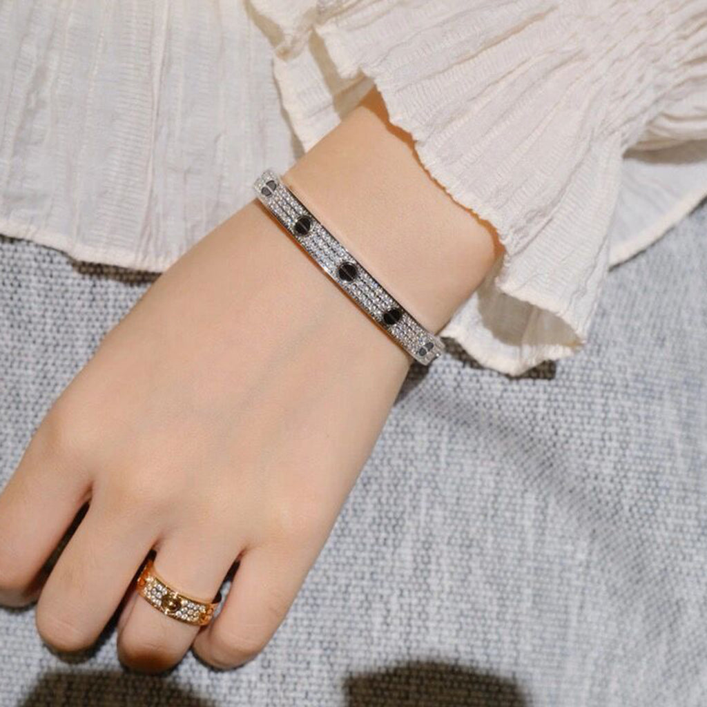 [Stars Jewelry]LOVE BRACELET 6.1MM DIAMOND-PAVED CERAMIC