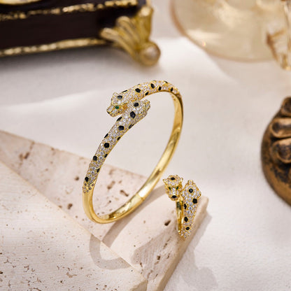 [Stars Jewelry]PANTHERE DOUBLE HEADED FULL DIAMOND  RING
