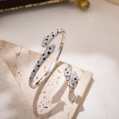 [Stars Jewelry]PANTHERE DOUBLE HEADED FULL DIAMOND  RING