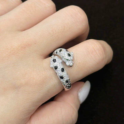 [Stars Jewelry]PANTHERE DOUBLE HEADED FULL DIAMOND  RING