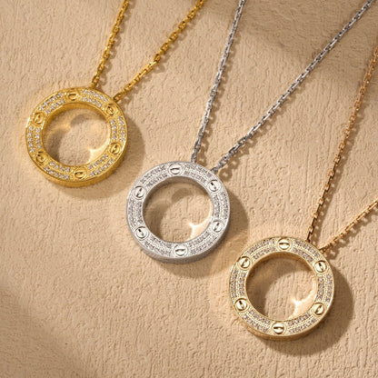 [Stars Jewelry]LOVE NECKLACE 16MM  FULL DIAMOND