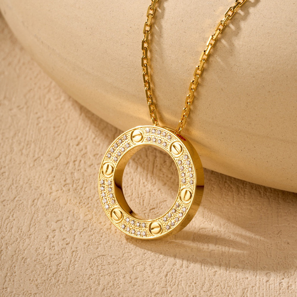 [Stars Jewelry]LOVE NECKLACE 16MM  FULL DIAMOND