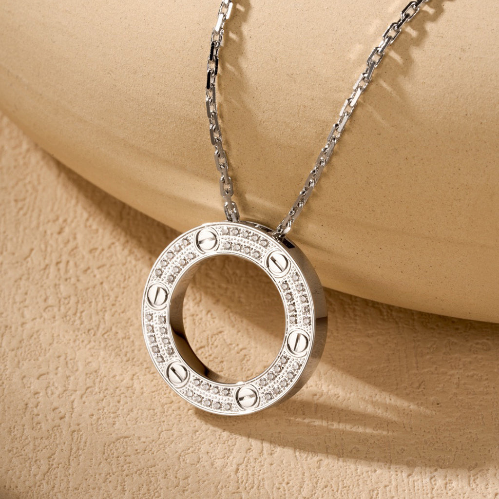 [Stars Jewelry]LOVE NECKLACE 16MM  FULL DIAMOND