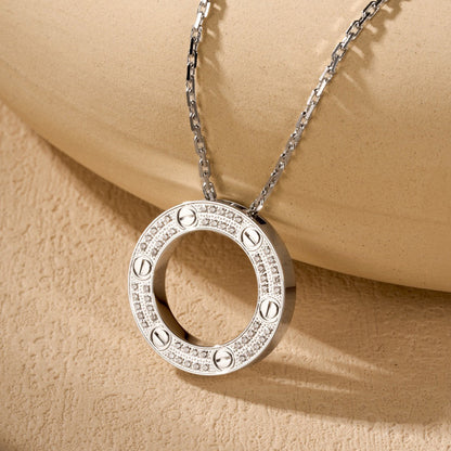[Stars Jewelry]LOVE NECKLACE 16MM  FULL DIAMOND