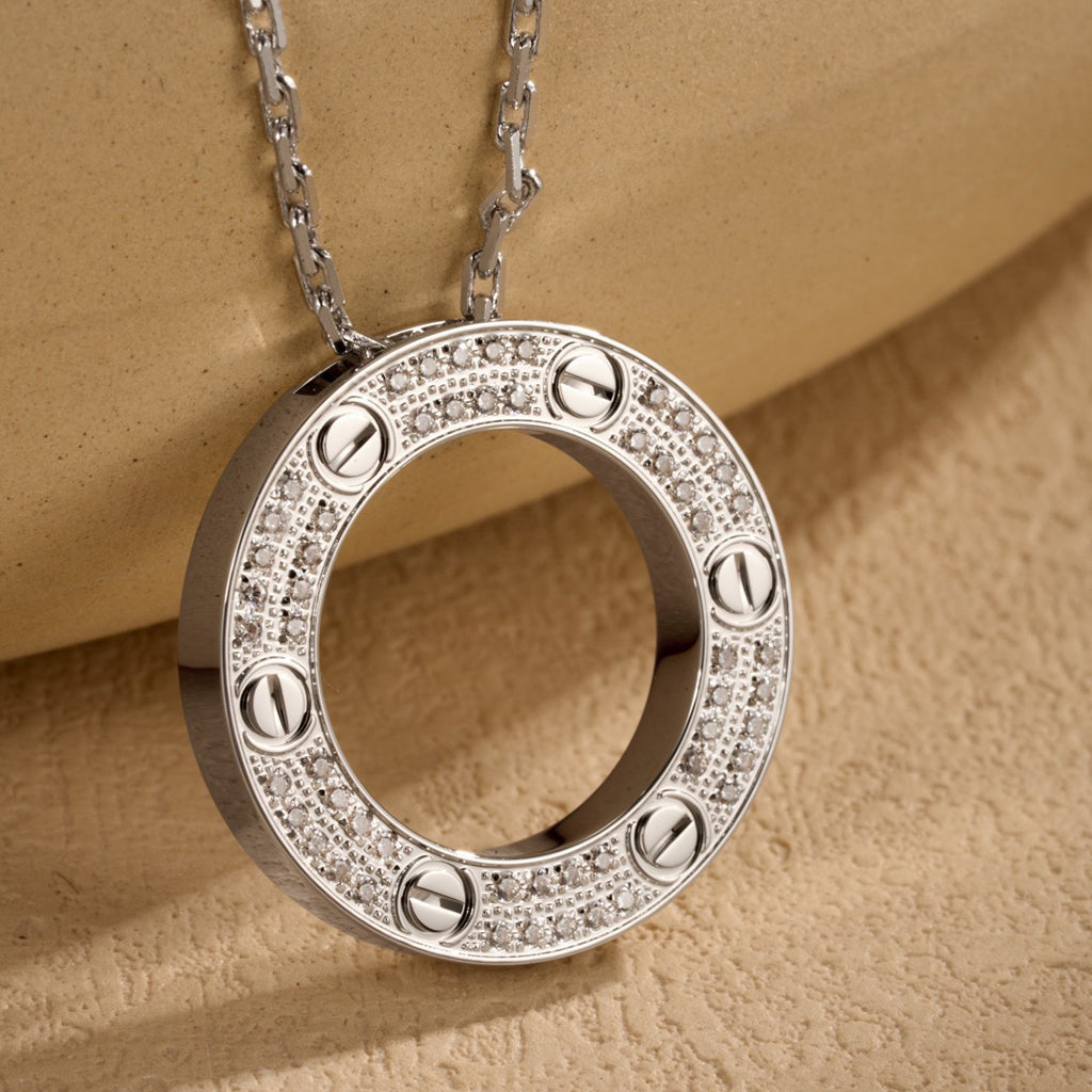 [Stars Jewelry]LOVE NECKLACE 16MM  FULL DIAMOND