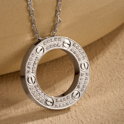 [Stars Jewelry]LOVE NECKLACE 16MM  FULL DIAMOND