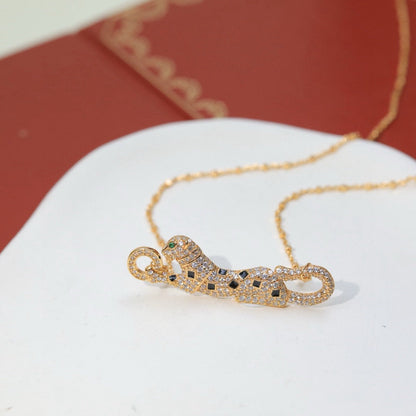 [Stars Jewelry]PANTHERE PAVED DIAMOND NECKLACE