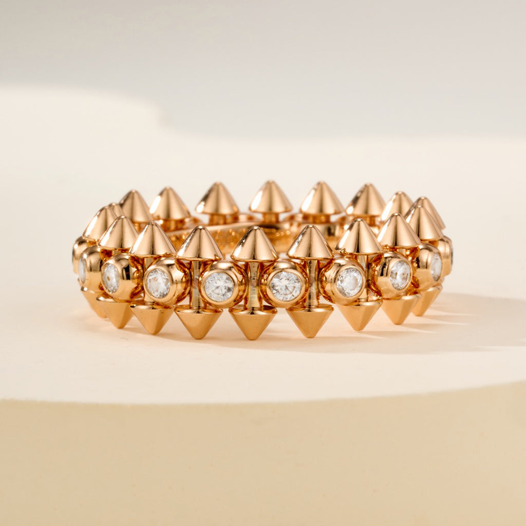 [Stars Jewelry]CLASH 6.8MM DIAMOND MEDIUM RING