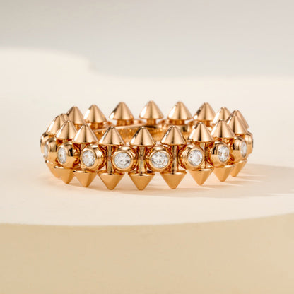 [Stars Jewelry]CLASH 6.8MM DIAMOND MEDIUM RING