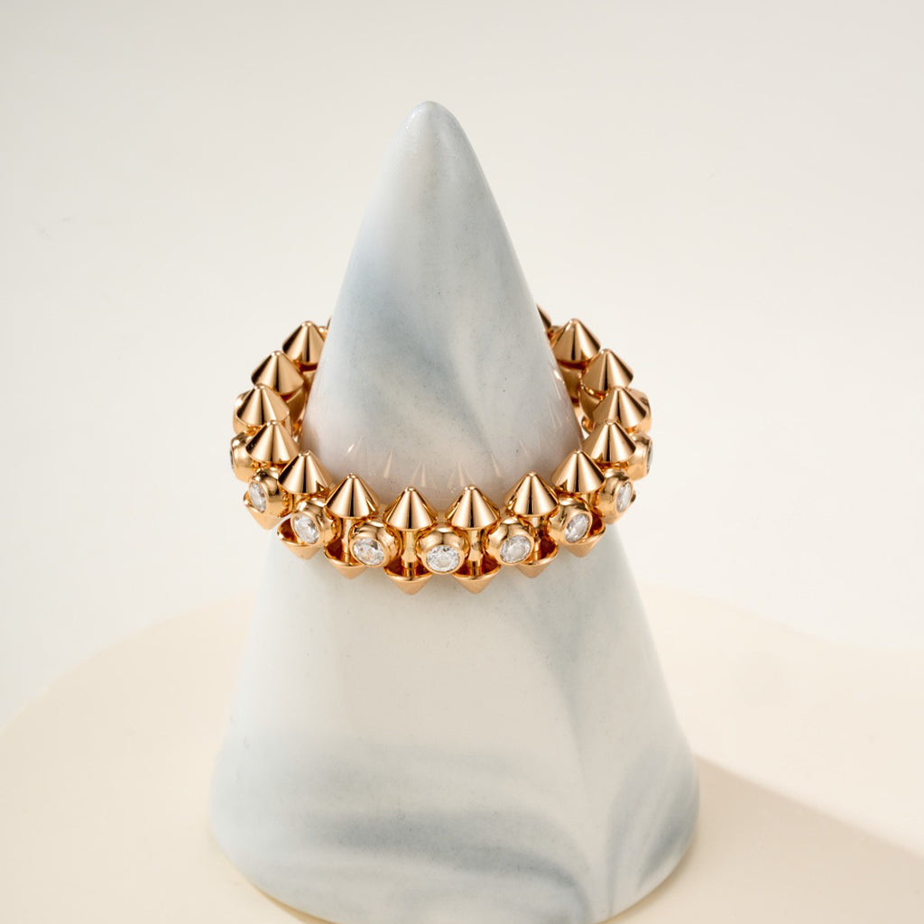 [Stars Jewelry]CLASH 6.8MM DIAMOND MEDIUM RING