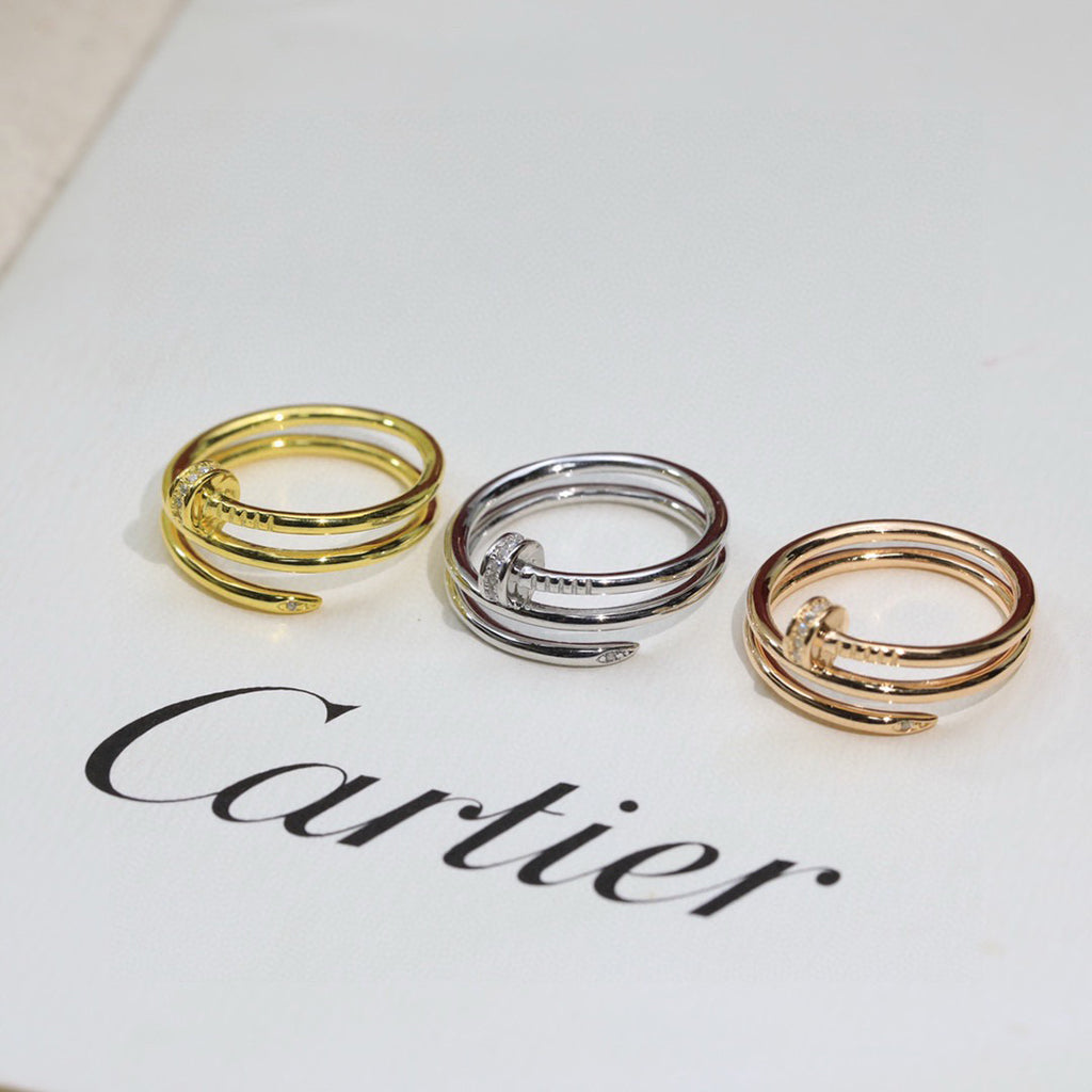 [Stars Jewelry]JUSTE RING 4.8MM HALF DIAMOND
