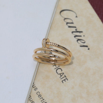 [Stars Jewelry]JUSTE RING 4.8MM HALF DIAMOND
