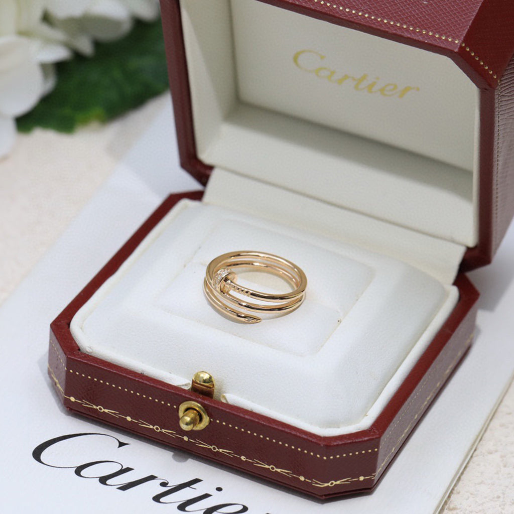 [Stars Jewelry]JUSTE RING 4.8MM HALF DIAMOND