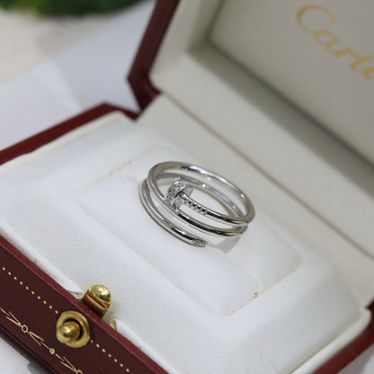 [Stars Jewelry]JUSTE RING 4.8MM HALF DIAMOND