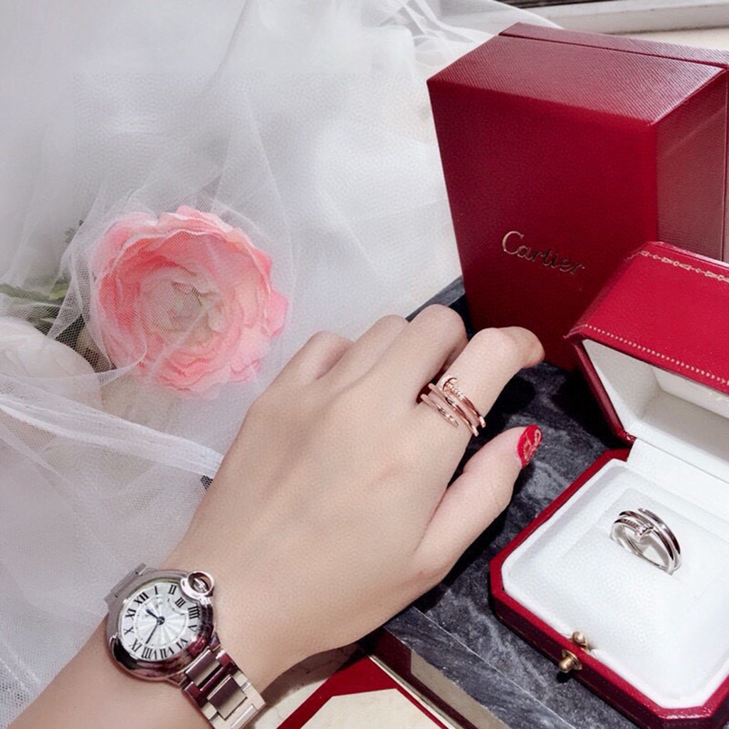 [Stars Jewelry]JUSTE RING 4.8MM HALF DIAMOND