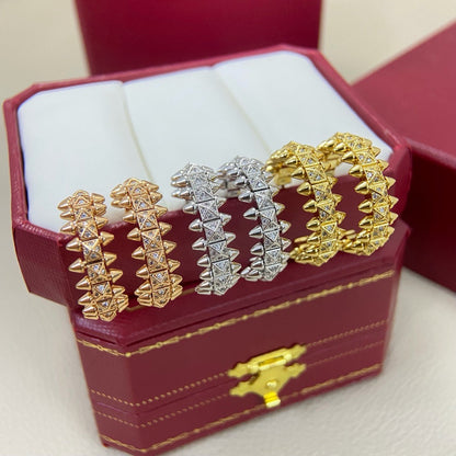 [Stars Jewelry]CLASH 6.4MM FULL DIAMOND SMALL EARRINGS