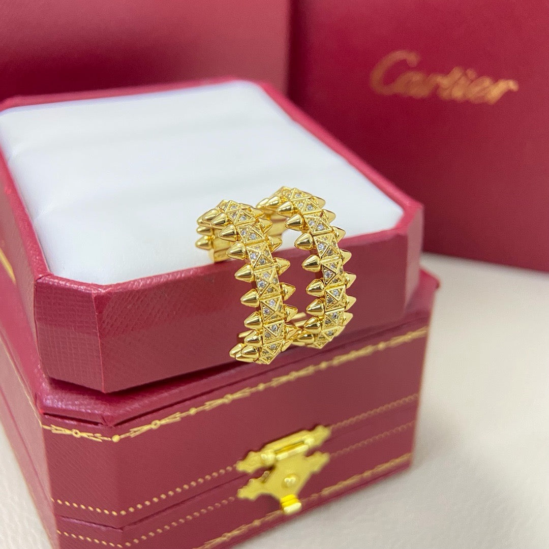 [Stars Jewelry]CLASH 6.4MM FULL DIAMOND SMALL EARRINGS