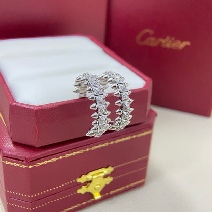 [Stars Jewelry]CLASH 6.4MM FULL DIAMOND SMALL EARRINGS