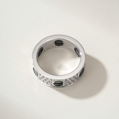 [Stars Jewelry]LOVE RING 5.5MM DIAMONDS PAVED CERAMIC
