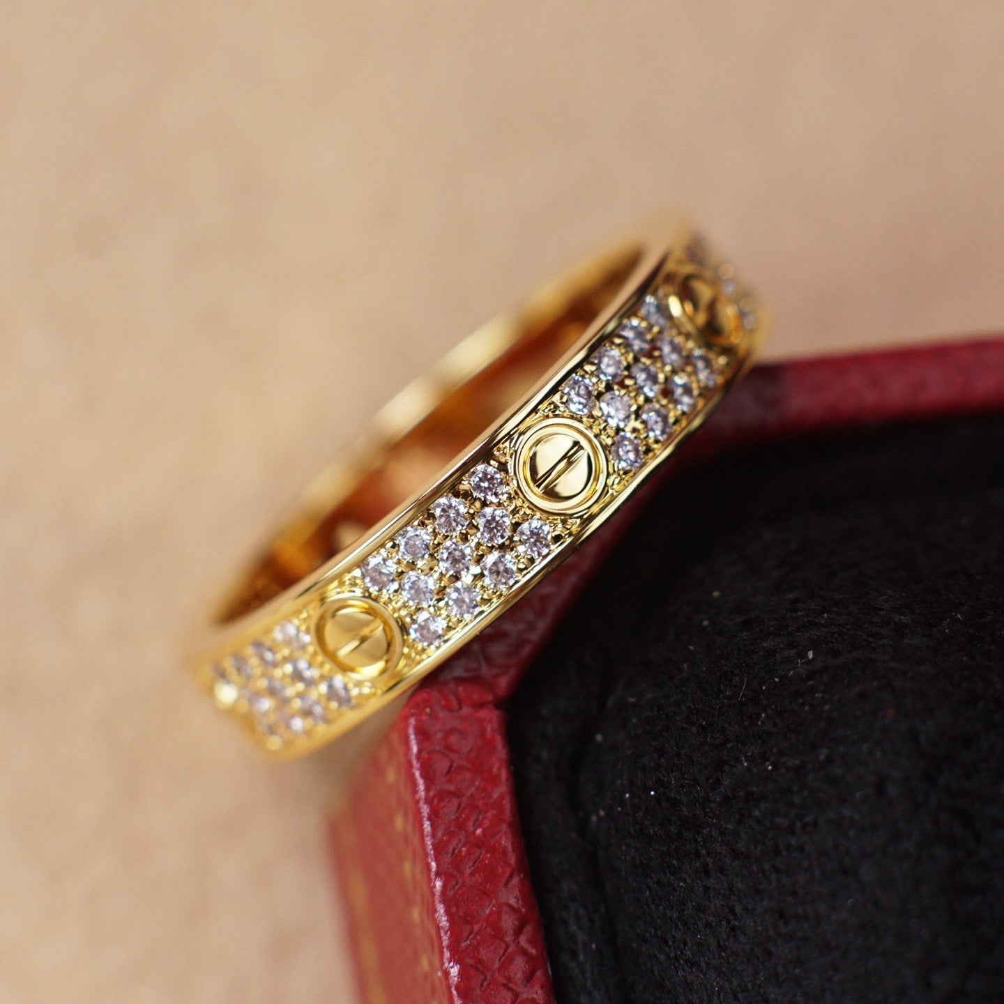 [Stars Jewelry]LOVE RING 4.0MM DIAMOND PAVED