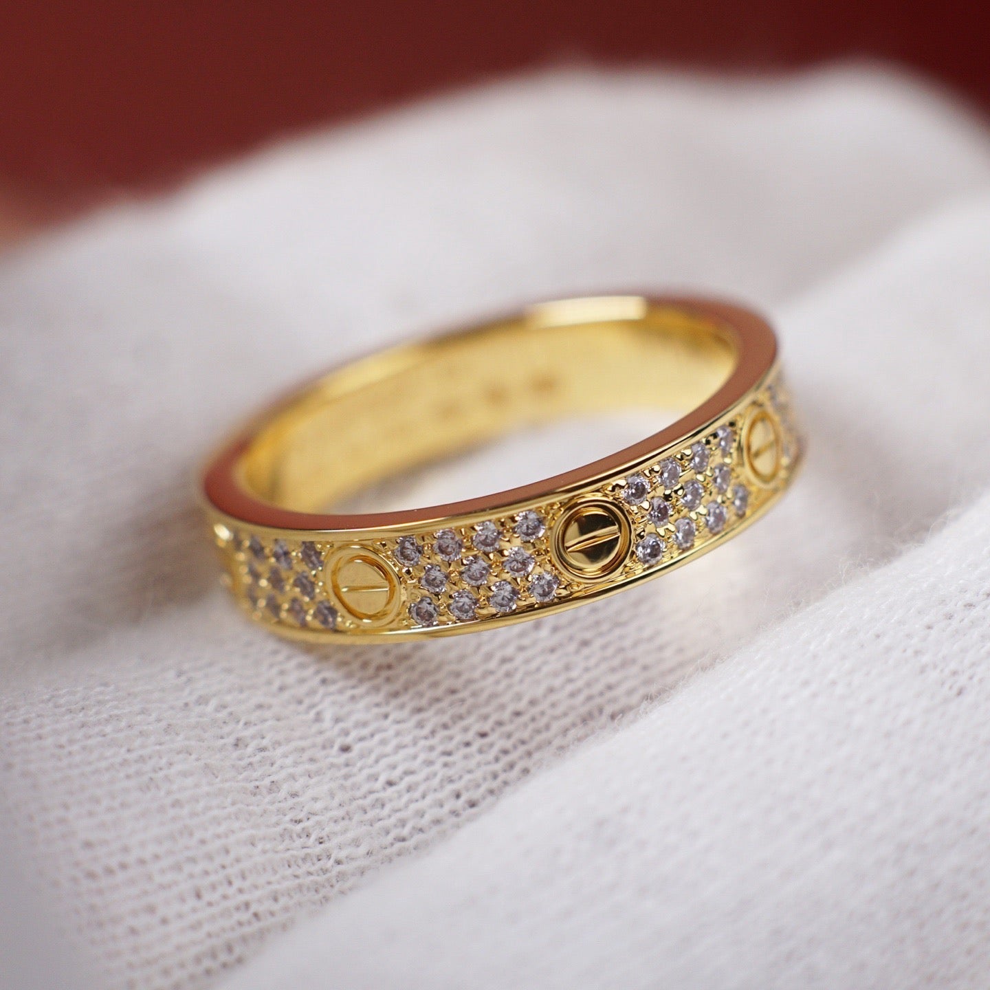 [Stars Jewelry]LOVE RING 4.0MM DIAMOND PAVED