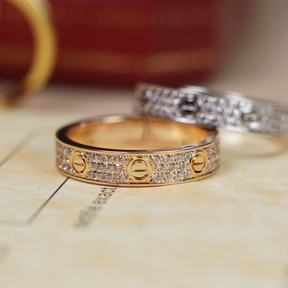 [Stars Jewelry]LOVE RING 4.0MM DIAMOND PAVED