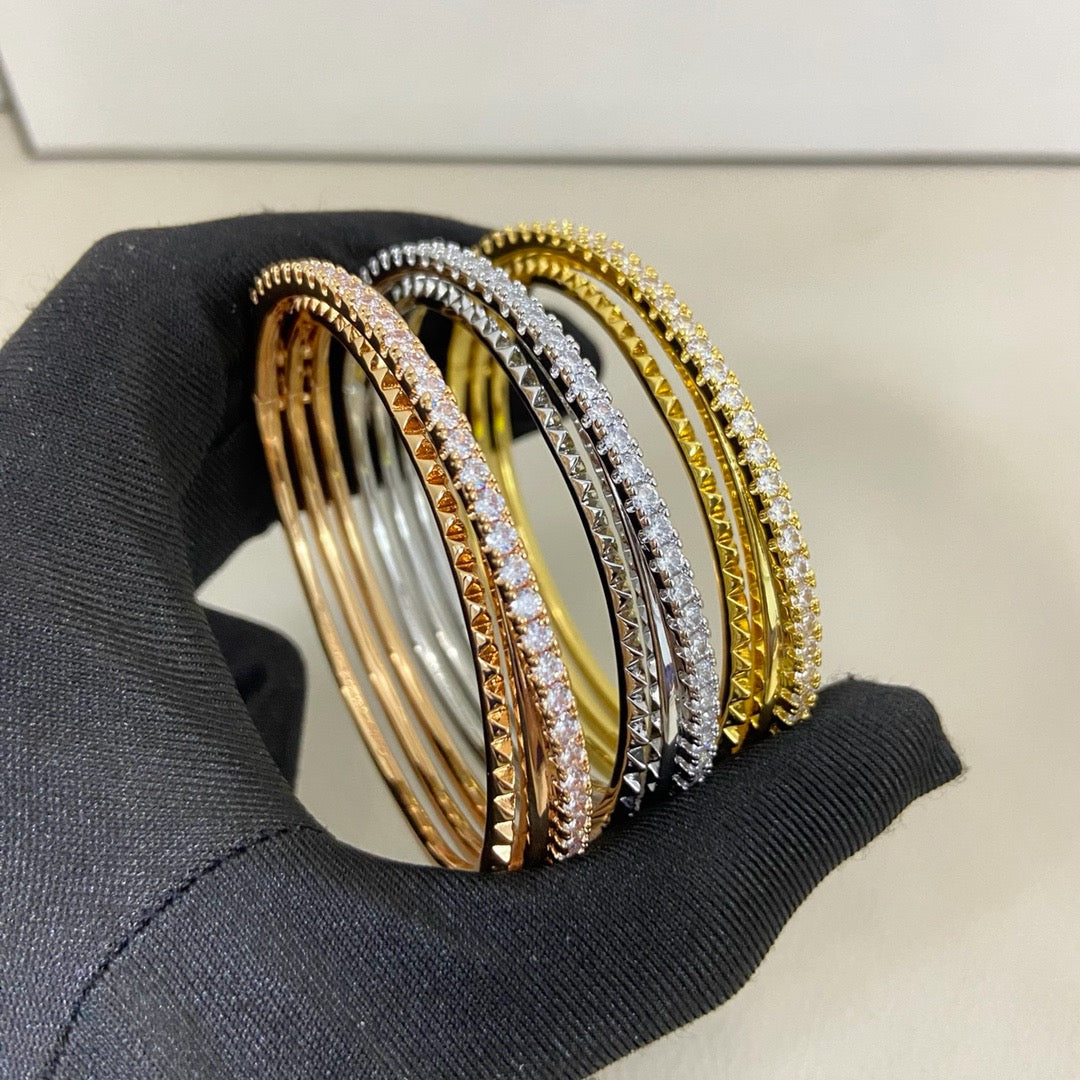 [Stars Jewelry]ETINCELLE HALF-PAVED DIAMOND BRACELET