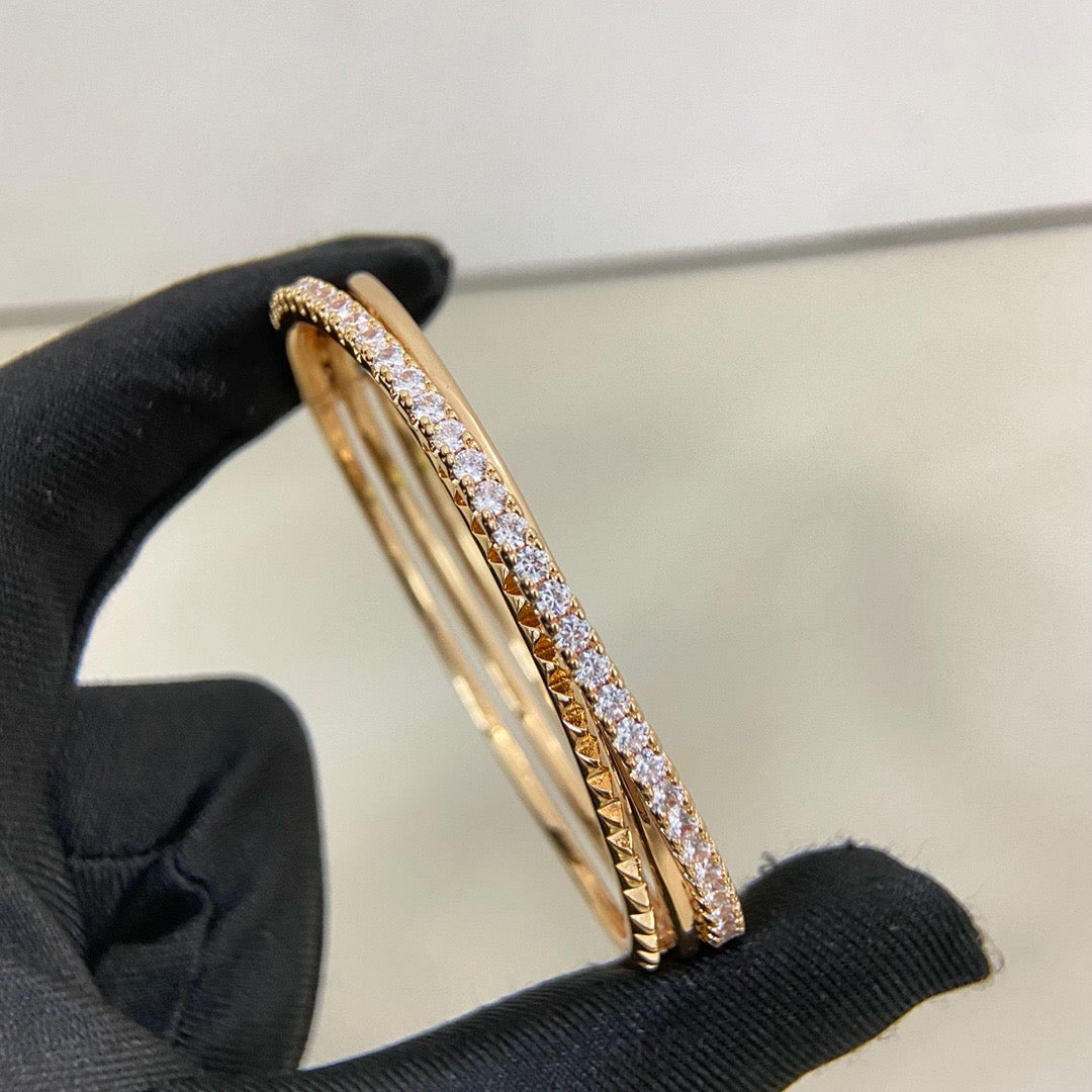 [Stars Jewelry]ETINCELLE HALF-PAVED DIAMOND BRACELET