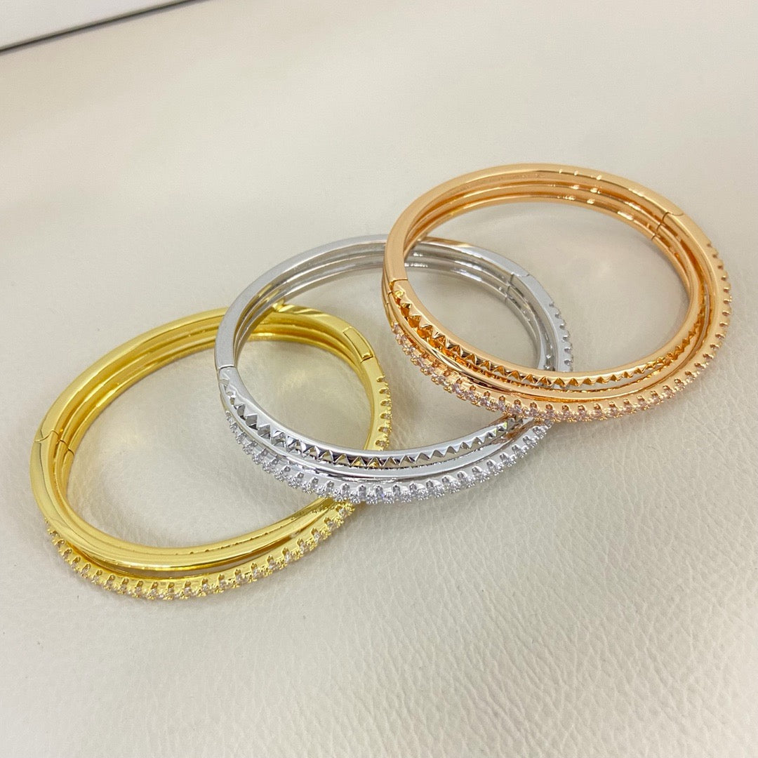 [Stars Jewelry]ETINCELLE HALF-PAVED DIAMOND BRACELET