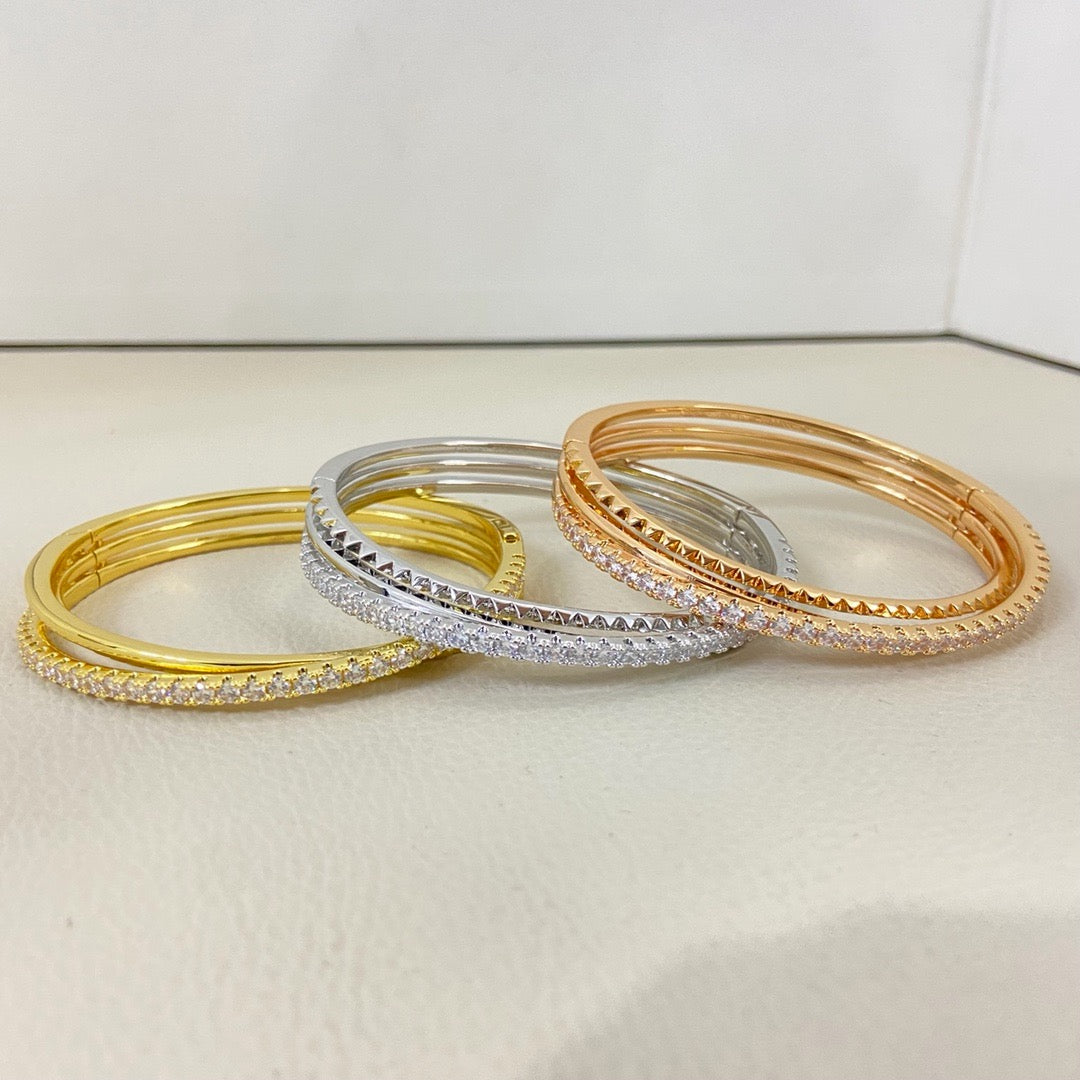 [Stars Jewelry]ETINCELLE HALF-PAVED DIAMOND BRACELET
