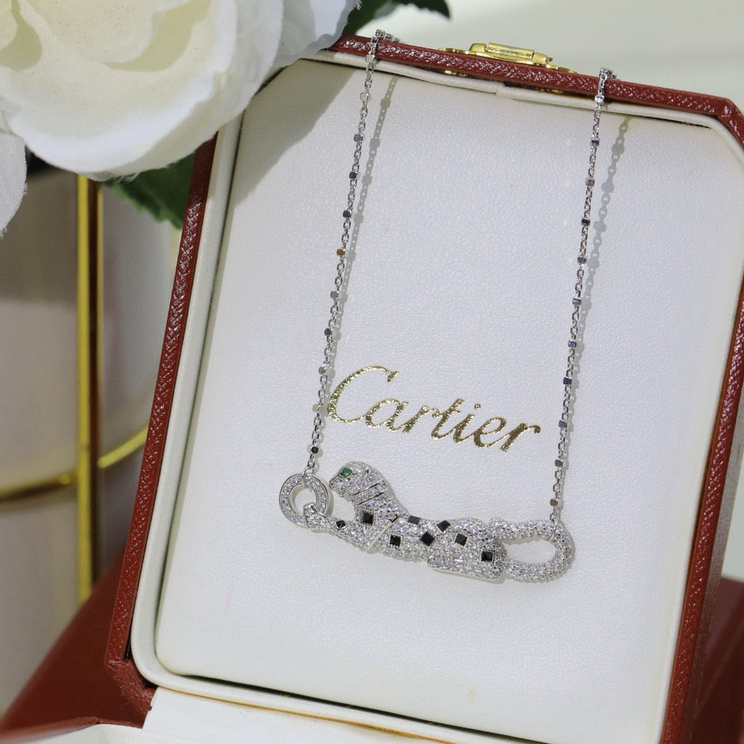 [Stars Jewelry]PANTHERE PAVED DIAMOND NECKLACE