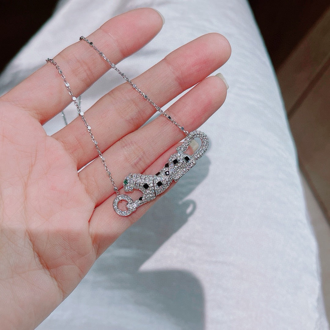 [Stars Jewelry]PANTHERE PAVED DIAMOND NECKLACE