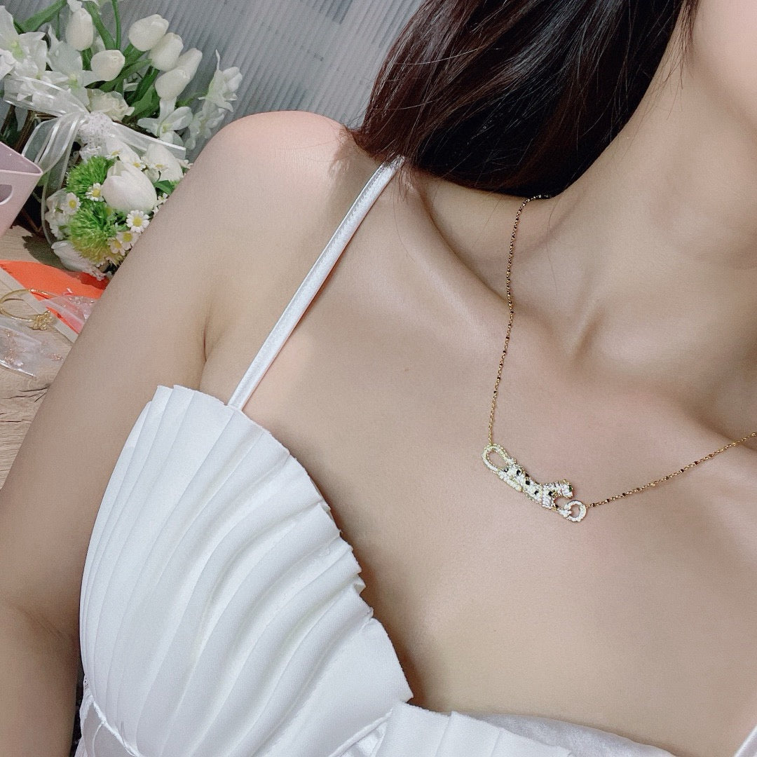 [Stars Jewelry]PANTHERE PAVED DIAMOND NECKLACE