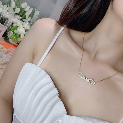 [Stars Jewelry]PANTHERE PAVED DIAMOND NECKLACE