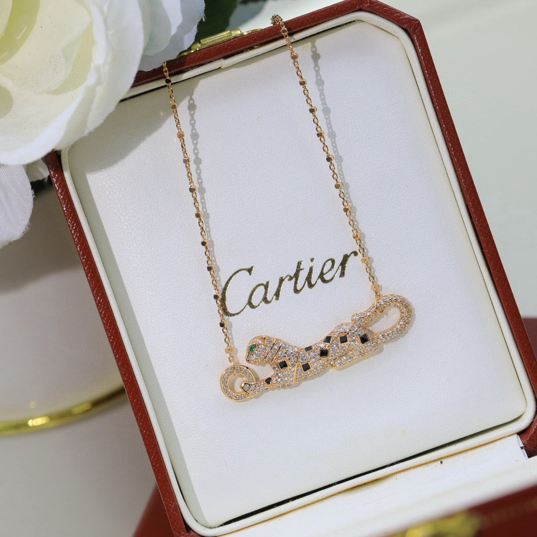 [Stars Jewelry]PANTHERE PAVED DIAMOND NECKLACE