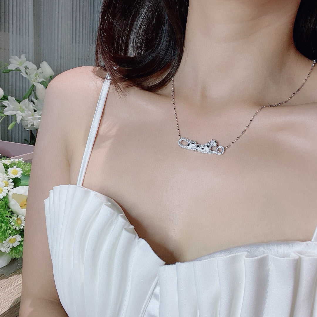 [Stars Jewelry]PANTHERE PAVED DIAMOND NECKLACE