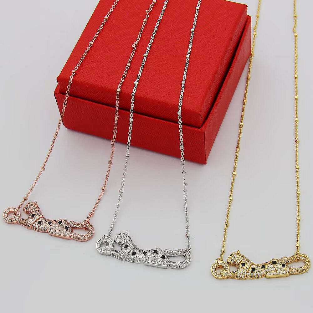 [Stars Jewelry]PANTHERE PAVED DIAMOND NECKLACE