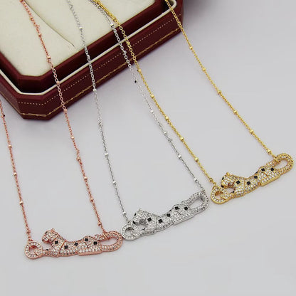 [Stars Jewelry]PANTHERE PAVED DIAMOND NECKLACE