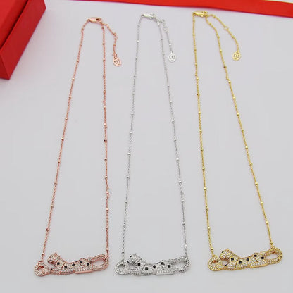 [Stars Jewelry]PANTHERE PAVED DIAMOND NECKLACE
