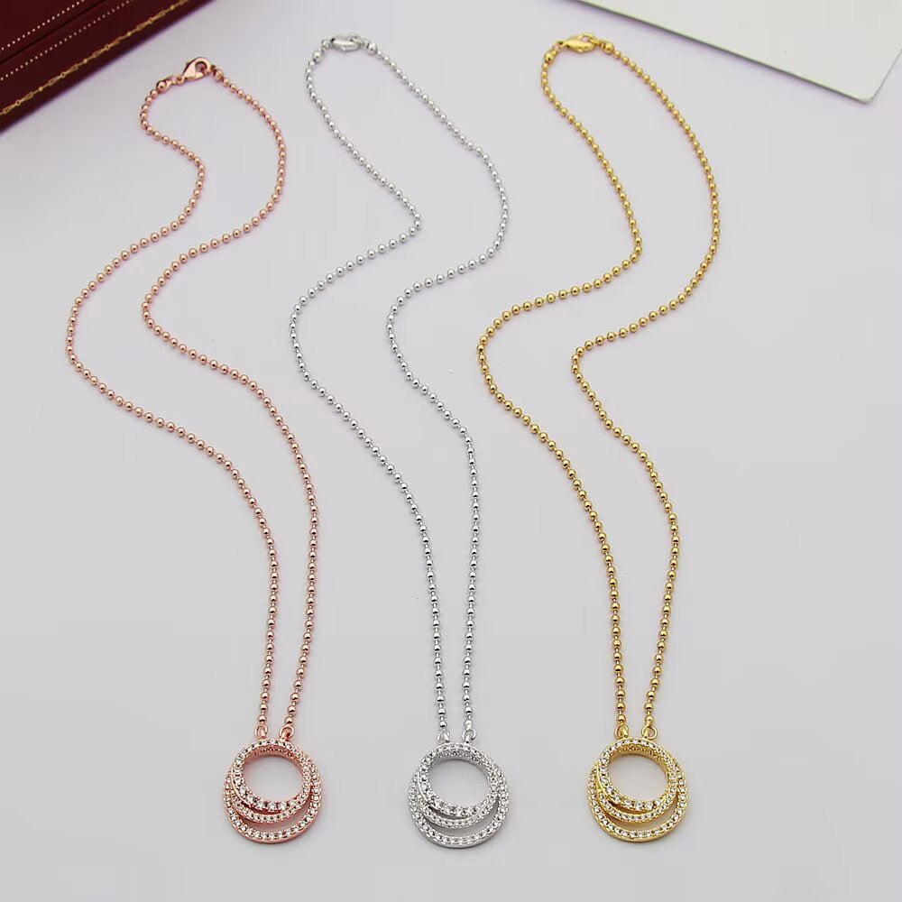 [Stars Jewelry]ETINCELLE  FULL DIAMOND NECKLACE