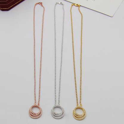 [Stars Jewelry]ETINCELLE  FULL DIAMOND NECKLACE