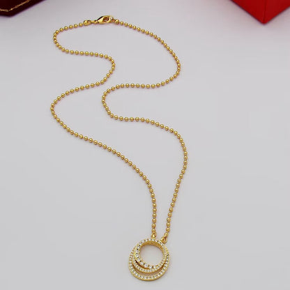 [Stars Jewelry]ETINCELLE  FULL DIAMOND NECKLACE