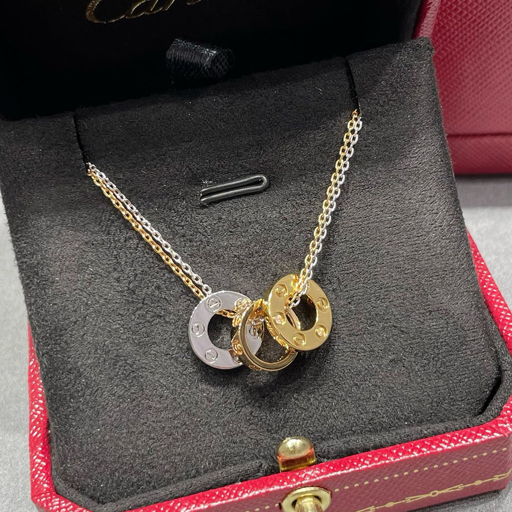 [Stars Jewelry]LOVE 6 DIAMOND PENDANT NECKLACE