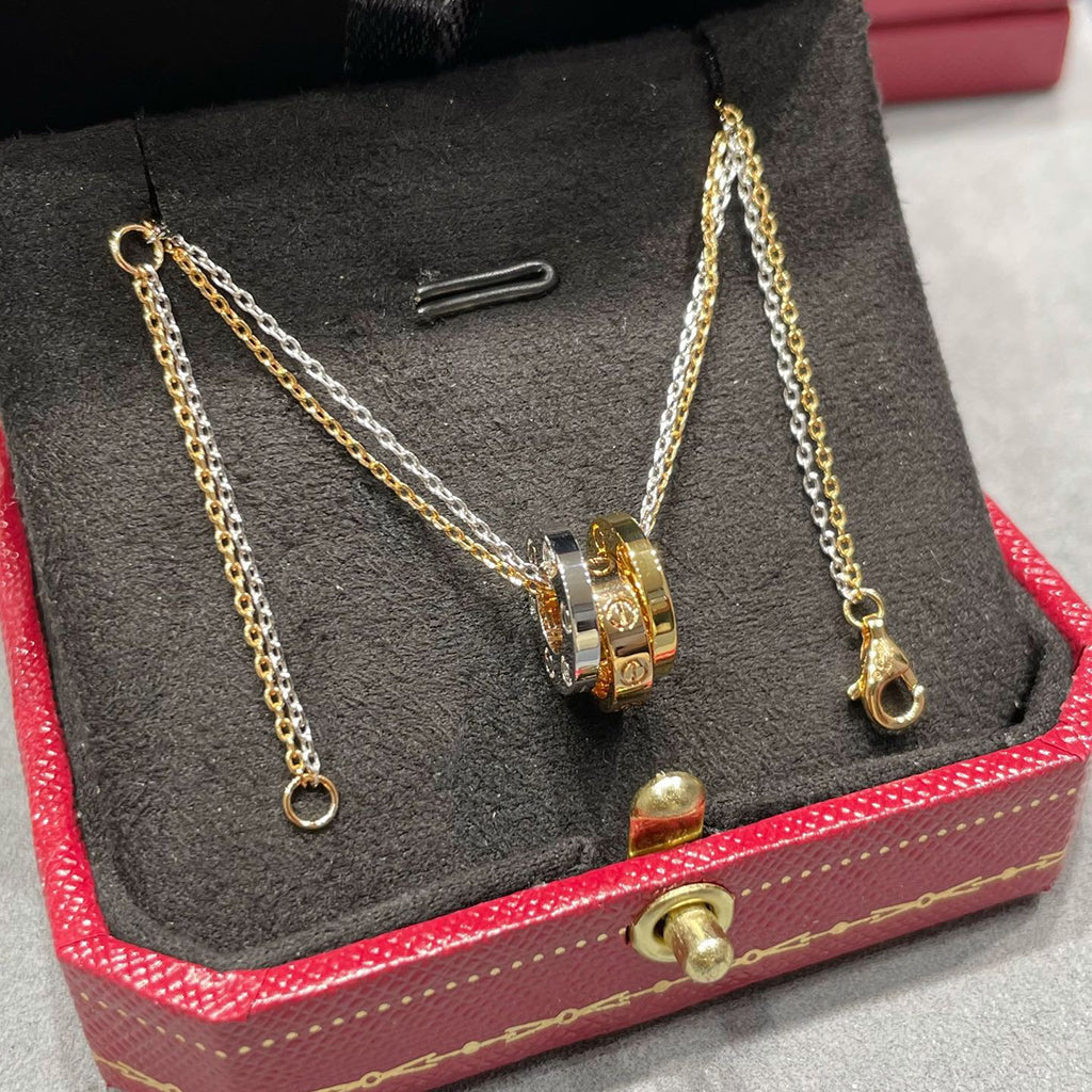 [Stars Jewelry]LOVE 6 DIAMOND PENDANT NECKLACE