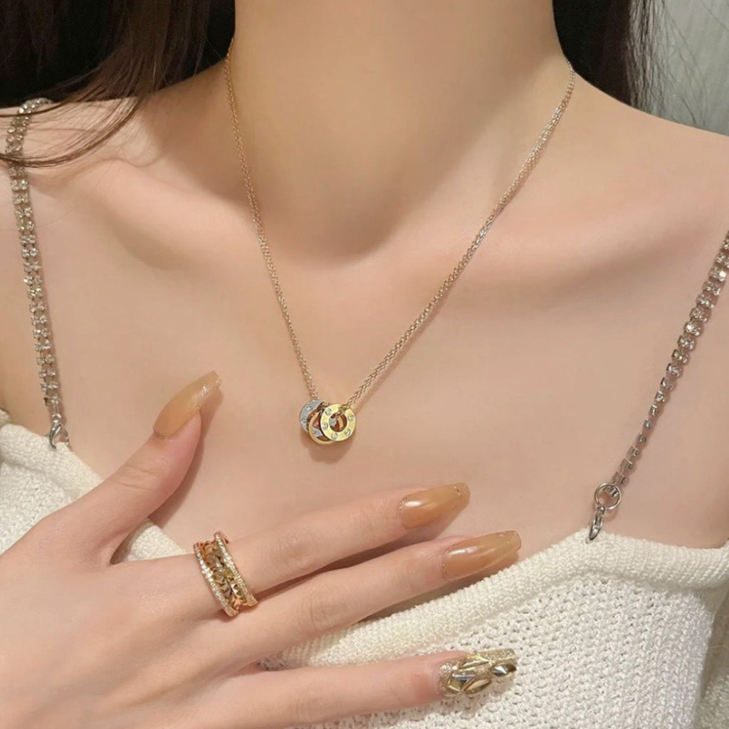 [Stars Jewelry]LOVE 6 DIAMOND PENDANT NECKLACE