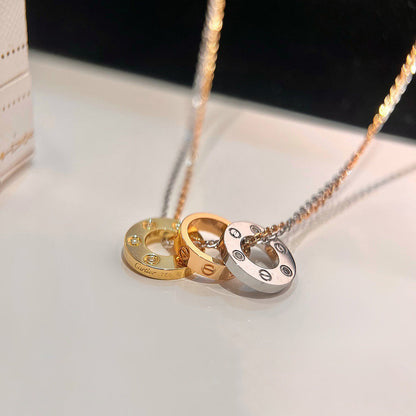 [Stars Jewelry]LOVE 6 DIAMOND PENDANT NECKLACE