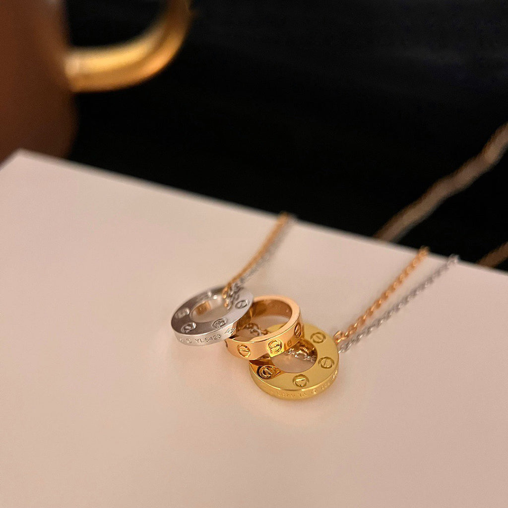 [Stars Jewelry]LOVE 6 DIAMOND PENDANT NECKLACE