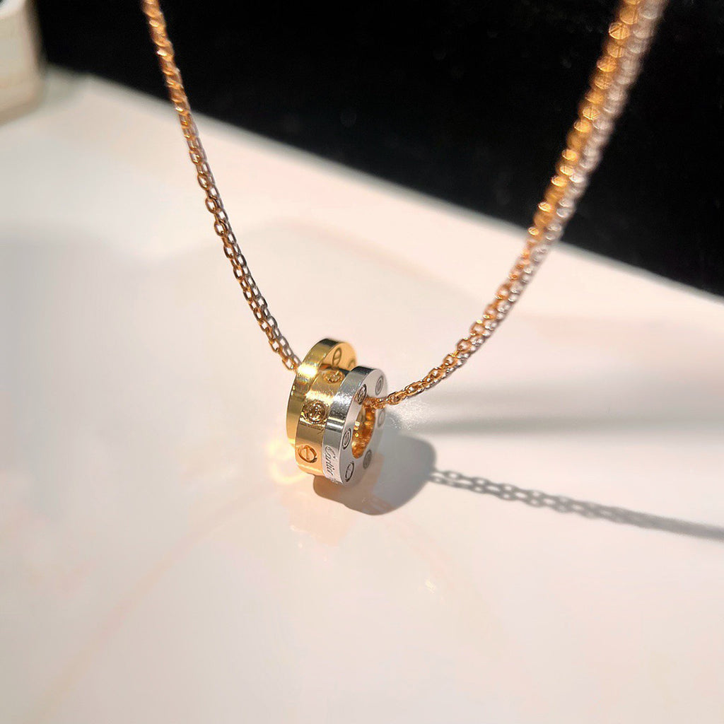 [Stars Jewelry]LOVE 6 DIAMOND PENDANT NECKLACE