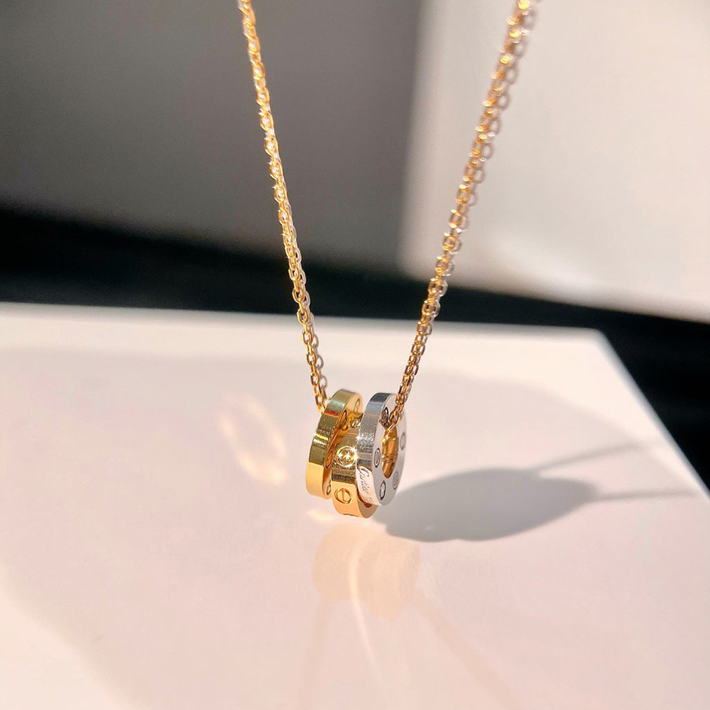 [Stars Jewelry]LOVE 6 DIAMOND PENDANT NECKLACE